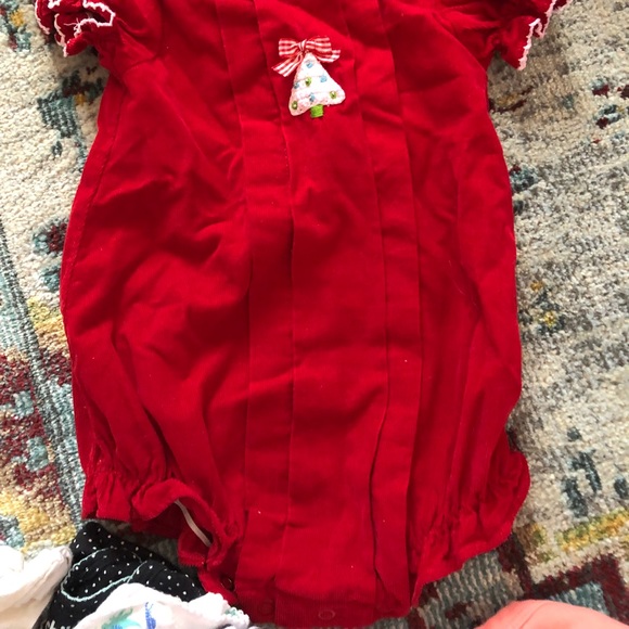 Zucchini Christmas romper. Like new. Worn once. - Picture 2 of 2